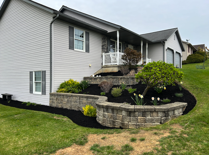 Horizon Outdoors team landscaping a residential area in Hummelstown, PA